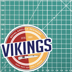 Waterproof Vinyl Decal - Royal Anglian Vikings | Retro | UV Laminated redplume