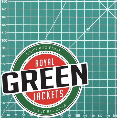 Waterproof Vinyl Decal - Royal Green Jackets | Retro | UV Laminated redplume