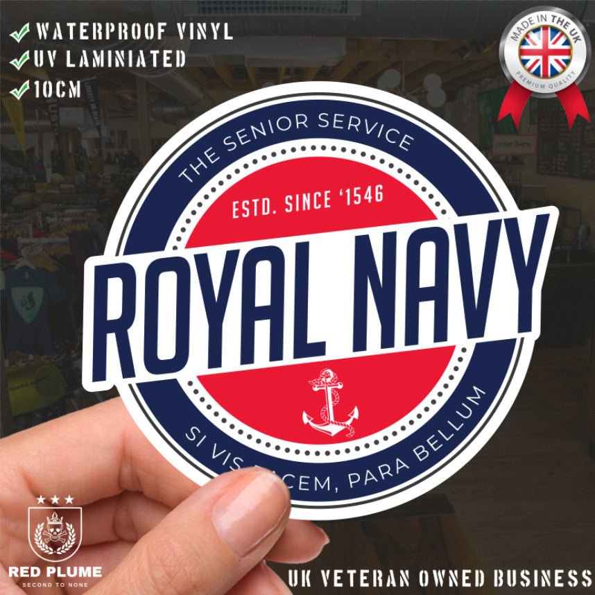 Waterproof Vinyl Decal - Royal Navy - Retro redplume