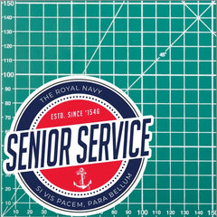 Waterproof Vinyl Decal - Senior Service - Retro redplume