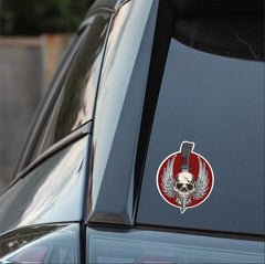 Waterproof Vinyl Parachute Regiment Sticker - Winged Skull redplume