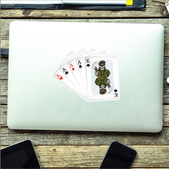 Welsh Guards King & Aces Waterproof Vinyl Sticker/Decal 10cm redplume
