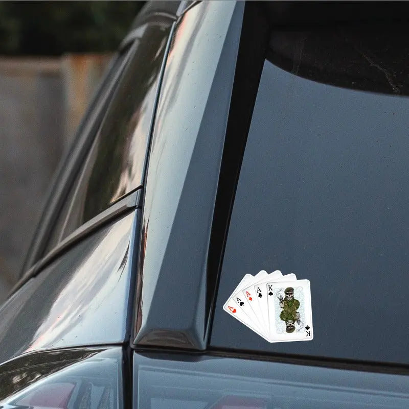 Welsh Guards King & Aces Waterproof Vinyl Sticker/Decal 10cm - Red Plume