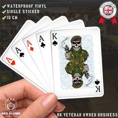 Welsh Guards King & Aces Waterproof Vinyl Sticker/Decal 10cm redplume