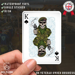 Welsh Guards King of Spades Waterproof Vinyl Sticker/Decal 10cm redplume