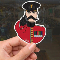 Welsh Guards, Lord Kitchener Waterproof Vinyl Stickers, 10cm High redplume