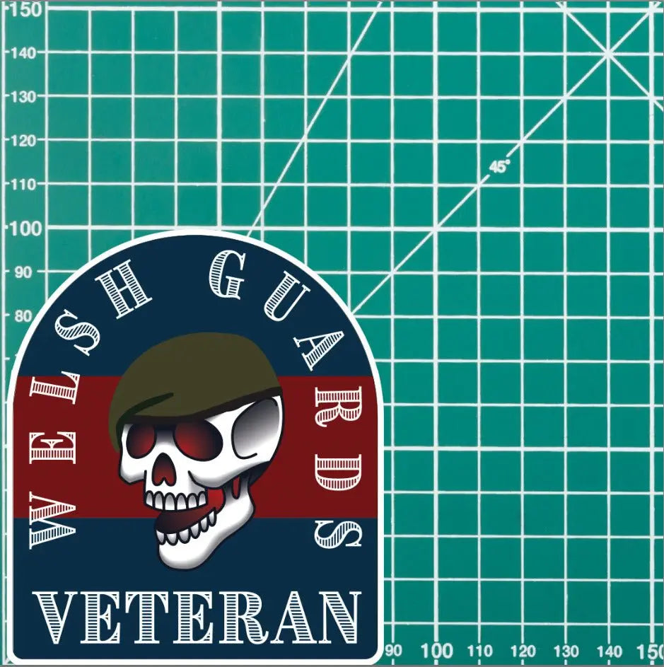 Welsh Guards Stickers Old School Tattoo Style Veteran redplume