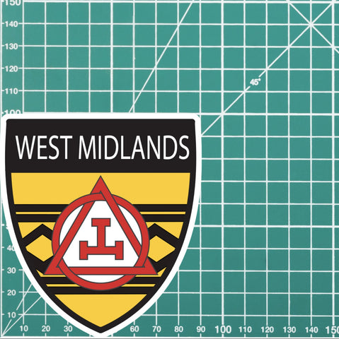 West Midlands Masonic Holy Royal Arch Shield Sticker redplume