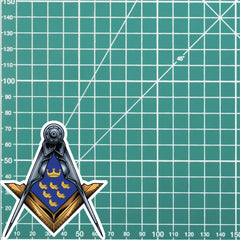 West Sussex Masonic Stickers Square & Compass Union Vinyl Decal redplume