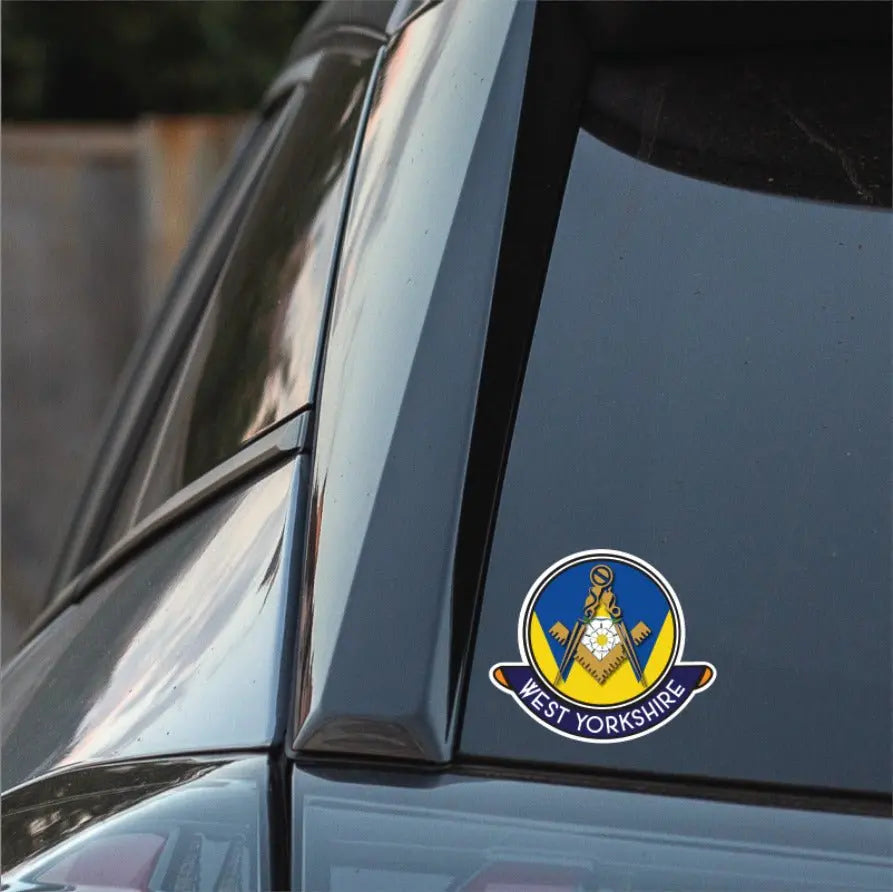 West Yorkshire Masonic Car Sticker | UV Laminated redplume