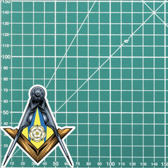 West Yorkshire Masonic Stickers Square & Compass Union Vinyl Decals redplume