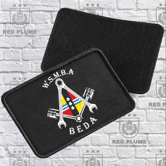 Widows Sons BEDA Chapter Velcro Patches for Snapback Trucker Hat - Red Plume