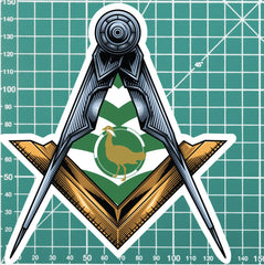 Wiltshire Masonic Sticker Square & Compass Union Vinyl Decal redplume