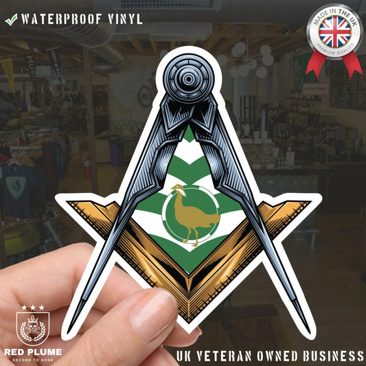 Wiltshire Masonic Sticker Square & Compass Union Vinyl Decal redplume