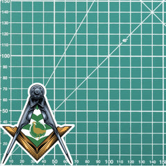 Wiltshire Masonic Sticker Square & Compass Union Vinyl Decal redplume