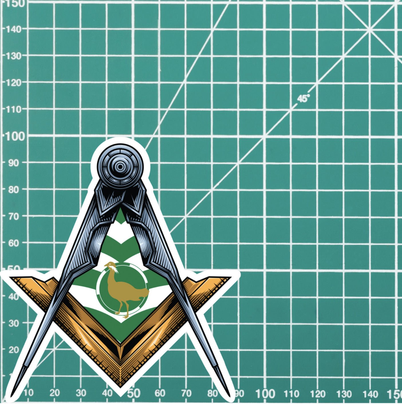 Wiltshire Masonic Sticker Square & Compass Union Vinyl Decal redplume