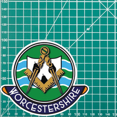 Worcestershire Masonic Car Sticker | UV Laminated redplume