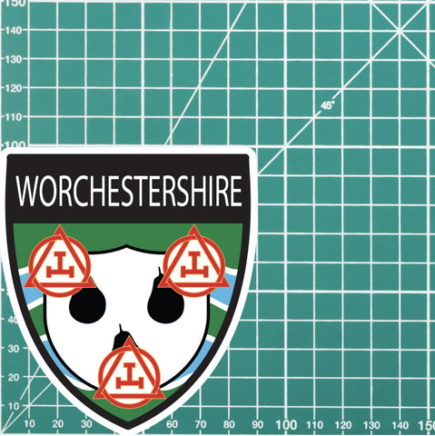 Worcestershire Masonic Holy Royal Arch Shield Sticker redplume