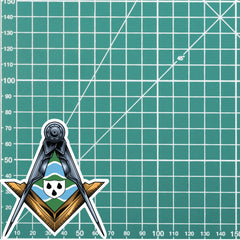 Worcestershire Masonic Stickers Square & Compass Union Vinyl Decal redplume