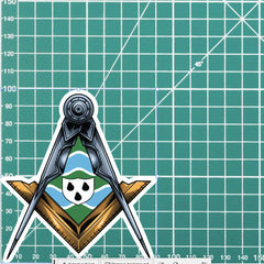 Worcestershire Masonic Stickers Square & Compass Union Vinyl Decal redplume