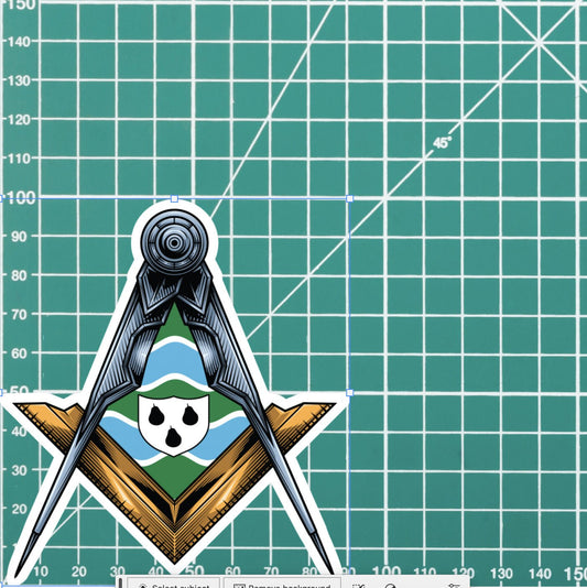 Worcestershire Masonic Stickers Square & Compass Union Vinyl Decal redplume