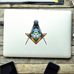 Worcestershire Masonic Stickers Square & Compass Union Vinyl Decal redplume