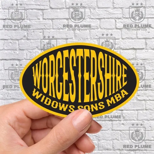 Worcestershire Oval Vinyl Stickers/Decals redplume