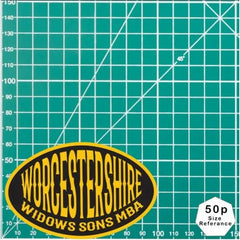 Worcestershire Oval Vinyl Stickers/Decals redplume